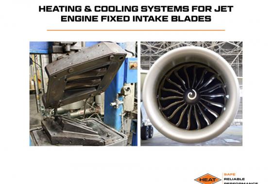 heating and cooling systems for jet engine fixed intake blades
