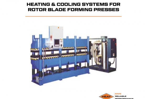 heating and cooling systems for rotor blade forming presses