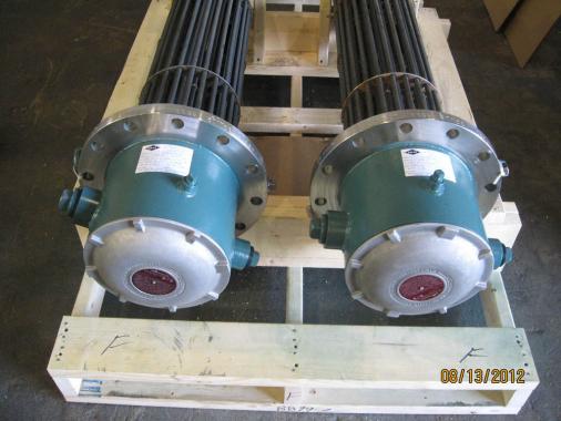 Two Flanged Immersion Heaters