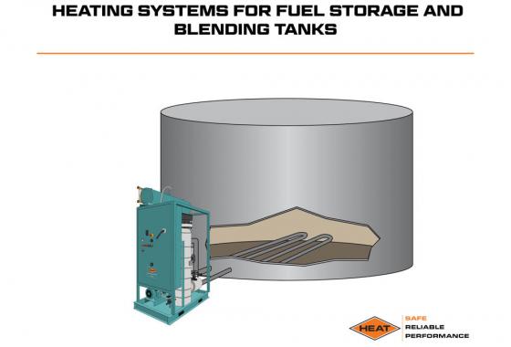 heating systems for fuel storage and blending tanks