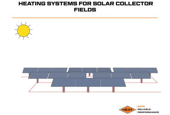 heating systems for solar collector fields